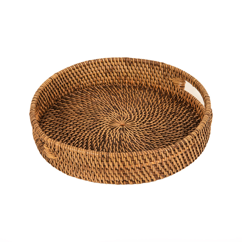 Yuvarlak Rattan Tepsi 20 cm